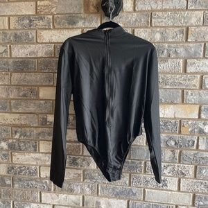 NIP Black long sleeve bodysuit/swimsuit/rash guard